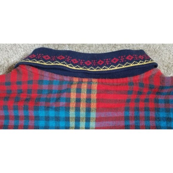 CM Company Brand Long Sleeve Button Up Red Plaid Casual Shirt Women's Size Large - Picture 8 of 9